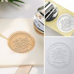 Tampon d'enveloppe personnalisé avec nom et texte - Ex-Libris de style de livre à fleurs - Cadeau anniversaire pour les passionnés de lecture
