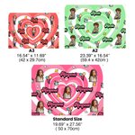 Personalised Cartoon Full Body Photo Heart Balloon Birthday Hat Wrapping Paper with Name Funny Birthday Favor for Family Friends