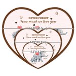 Personlig Never Forget How Much We Love You Elephant Heart Wooden Decoration med navn Morsdag Bursdagsgave til mamma bestemor