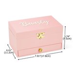 Joyero Musical Personalizado Bailarina con Nombre Espejo de Maquillaje Uso Diario Regalo de Cumpleaños para Niñas Amantes del Ballet