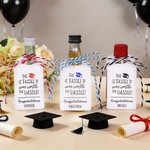 Personalisierte die Quaste war die Mühe wert Grad Cap Bottle Tag mit Text Graduation Party Geschenk für 2026 Absolventen