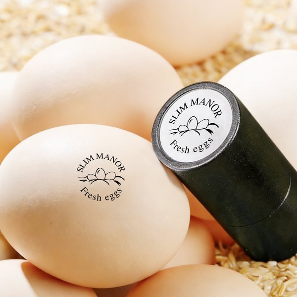 Personalised Egg Silhouette Egg Safe Egg Stamp Carton Stamp with Food Grade Ink and Text Easter Birthday Gift for Family Farmer