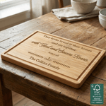 Personalised Bible Verses Cross FSC Charcuterie Bamboo Cutting Board with Name Housewarming Wedding Gift for Family Friends Christian