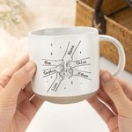 Personalized Hands in Hands Ceramic Mug with 1-8 Names and Text Home Use Mother's Day Gift for Mom Grandma