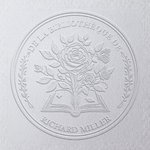 Tampon d'enveloppe personnalisé avec nom et texte - Ex-Libris de style de livre à fleurs - Cadeau anniversaire pour les passionnés de lecture