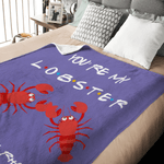 Personlig You are My Lobster My Throw Blanket med navn og dato Hjemmeinnredning Daglig bruk Bursdagsgave til par