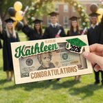 Personalized Congratulations Class of Graduation Wooden Money Holder with Name and Year Graduation Party Gift for Graduates