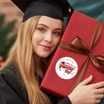 Merci pour Poppin By Autocollants imperméables avec nom Étiquette de faveur Cérémonie de remise des diplômes Décoration de fête pour les diplômés