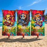 Serviette de plage surdimensionnée à séchage rapide avec nom Fête de la plage, piscine, vacances d'été Cadeau pour Gamer Kid