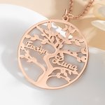 Collar personalizado Árbol de la Vida con 1-13 Nombre Familia Joyería Día de la Madre BIrthday Regalo para Mamá Abuela