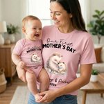 Personalized Our First Mother's Day 100% Cotton T-shirt Baby Bodysuit with Name Birthday Mother's Day Gift for Baby Mother
