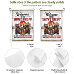 Personalized Welcome To The Bear Family Fire Garden Flag with Names Home Garden Decor Camping Anniversary Gift for Family Gardening Enthusiasts