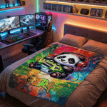 Graffiti Personalizado Animal Gamer Manta Suave con Nombre Decoración del Hogar Uso Diario Regalo de Cumpleaños para Amigos Gamers