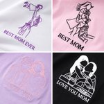 Camiseta sudadera o sudadera con capucha personalizada de algodón con foto bordada multicolor y texto regalo de cumpleaños aniversario para padres