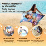 Toalla de playa personalizada de microfibra secado rápido con personaje animado 3D y nombre regalo de cumpleaños y playa para niños y adultos
