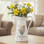 Personalisierte 1-6 Geburt Blumen Keramik Blumenvase mit Namen Text und Titel Muttertag Geburtstag Geschenk für Oma Mom