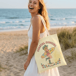Sac fourre-tout personnalisé avec nom, style bohémien Surfboard Cowgirl, fête de plage, voyage, anniversaire, cadeau pour femmes et filles