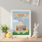 Henkilökohtainen pääsiäisaiheinen söpö Bunny LED peili valokuvakehys nimellä Home Decor pääsiäislahja lapsille Teini-ikäisille