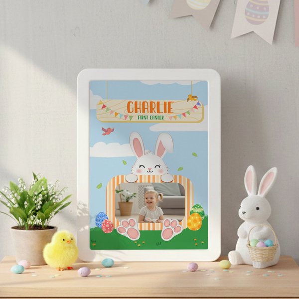 Cadre photo LED avec nom pour la décoration de la maison Cadeau de Pâques pour les enfants et les adolescents