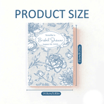 Personalised Something Blue Vintage Floral A5 Notebook with Name Date and 200 Lined Pages Bridal Shower Wedding Gift for Bride