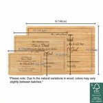 Personalised Bible Verses Cross FSC Charcuterie Bamboo Cutting Board with Name Housewarming Wedding Gift for Family Friends Christian