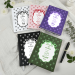 Personalised Bow Design A5 Journal Notebook with Name and Year Record Blessings Singles Party Wedding Gift for Bridal