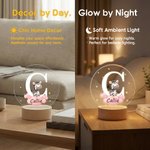 Personalized Fantasy Star Cloud Cute Forest Animal Initial Name LED Night Light with Wooden Base Nursery Decor Birthday Baby Shower Gift for Kids