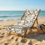 Personalized Tropical Floral Quick Dry Soft Oversized Beach Towel with Name Birthday Beach Party Gift for Her