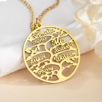 Collar personalizado Árbol de la Vida con 1-13 Nombre Familia Joyería Día de la Madre BIrthday Regalo para Mamá Abuela
