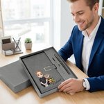 Personalized Cartoon Reading Character Name PU Leather A5 Notebook with Pen Loop Daily Office Use Birthday Gift for Bookworms Book Lovers