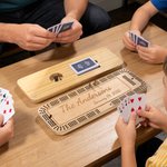 A Gift That Tells Your Family's Story - Personalised Engraved Text Cribbage Set for Game Lovers