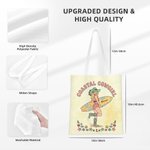 Sac fourre-tout personnalisé avec nom, style bohémien Surfboard Cowgirl, fête de plage, voyage, anniversaire, cadeau pour femmes et filles