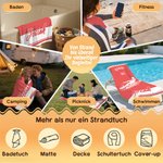 Personalisiertes Strandtuch mit Schwimm-Silhouette | mit Wunschtext und Namen | in 2 Größen erhältlich | Geburtstag Geschenk für Schwimmbegeisterte
