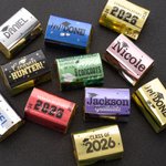 Gepersonaliseerde afstuderen 120 stuks chocolade wikkel stickers met naam jaar school naam afstuderen partij snoep decoratie Favor voor afgestudeerden