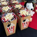 Personalisierte Dank für Poppin durch zu feiern Popcorn Aufkleber Etiketten mit Namen Graduierung Party Gunst für Absolventen Freunde