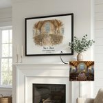 Personalised Watercolor Wedding Venue Portrait Canvas Prints  with Name and Date Home Decor Ship from USA Anniversary Wedding Gift for Couple