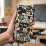 Personalised School Theme Design Phone Case with Name Birthday Teacher's Day Gift for Teachers