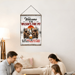 Personalized Welcome To The Bear Family Fire Garden Flag with Names Home Garden Decor Camping Anniversary Gift for Family Gardening Enthusiasts