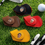 Personalized Multicolor Face Photo PU Leather Magnetic Golf Club Head Cover with Number Golf Tools Birthday Game Day Gift for Golf Player Lover