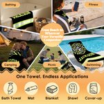 Personalised Firefighting Element Oversized Quick Dry Beach Towel with Name Beach Travel Essentials Father's Day Birthday Gift for Firefighter Dad