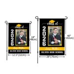 Personalized Class of 2026 Graduation Photo Garden Flag with School Name and Year Graduation Party Decoration Favor for Graduates