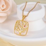 Personalized Dainty Family Tree Necklace with 1-8 Birthstones Exquisite Jewelry Mother's Day Birthday  Gift for Mom Grandma