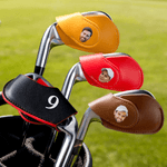 Personalized Multicolor Face Photo PU Leather Magnetic Golf Club Head Cover with Number Golf Tools Birthday Game Day Gift for Golf Player Lover