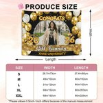 Personalisierte Gratulation Foto bunte Luftballons glitzernde Banner mit Namen und Schulnamen Abschlussfeier Party Geschenk für Klasse von 2026 Absolventen