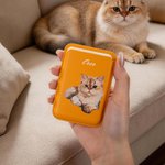 Personlig oljemaleri stil kjæledyrfoto PU lær iPhone MagSafe kortholder med navn Daglig bruk Jubileum bursdagsgave til kjæledyrelsker