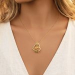 Personalisierte Halskette mit aufklappbarem Herzanhänger | mit 1–5 Namensringen und Geburtssteinen | Muttertag Geburtstag Geschenk für Mama