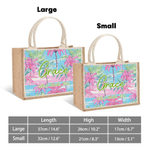 Sac en jute de grande capacité avec nom et texte Usage quotidien Cadeau d'anniversaire pour sœur Amie