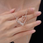 Gepersonaliseerde sierlijke paarden hart ketting met naam Verjaardag Moederdag paardrijden cadeau voor mama paardenliefhebber
