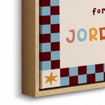 Lienzo personalizado a cuadros multicolor con iniciales y nombre Decoración de habitación infantil Enviar desde EE.UU. Baby Shower Cumpleaños Regalo para recién nacidos Niños