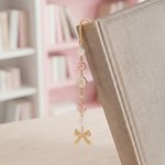 Gepersonaliseerde Parel Strik Kralen Bedel Bladwijzer met initiaal Verjaardagscadeau voor boekenliefhebbers Boekenwurmen